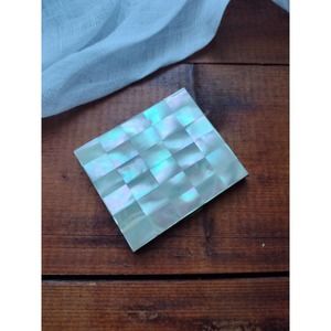 Vintage compact,Marhill brass and mother of pearl